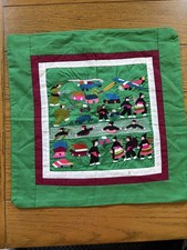 vintage Hmong hand embroidered story cloth picture