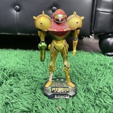 Nintendo Metroid Samus Aran Bobblehead Figure w/ Base Plastic Gold Red Green picture