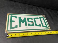 antique vintage EMSCO metal sign 12 x 6 picture