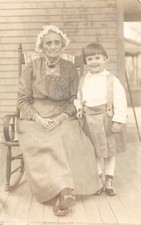 G82/ Interesting RPPC Postcard c1910 Grandmother Rocking Chair Child 16 picture