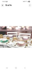 Disney Princess 15 Piece Ceramic Dinnerware Set Collectors Set #2 Missing 1 Plat picture