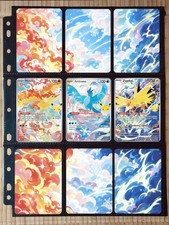 Pokémon Moltres Articuno Zapdos Connecting Art Binder Insert | 3x3 9-Pocket picture