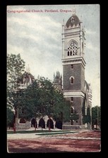 Congregational Church Portland Oregon Divided Back Postcard Posted 1910 picture