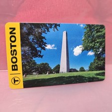 BOSTON MBTA π YELLOW BUS LINE bunker hill monument t pass 2026 charlie card π picture
