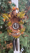 Vintage German Bachmaier & Klemmer Cuckoo Clock - SEE VIDEO - Fox & Grapes Motif picture