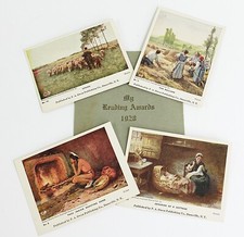 1928 MY READING AWARDS School Prize 4 Color Cards F A Owen New York Published picture