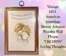 Vintage 1973 American Greetings BETSEY JOHNSON Wall Plaque Still Sealed URCHINS picture