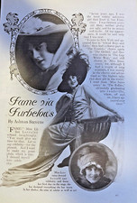 1914 Actress Lillian Lorraine illustrated picture