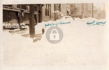 Cadillac MI Michigan Snowstorm Winter Scene 1931 RPPC Photo Postcard COPY picture