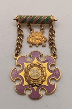 Vintage Daughters of Rebekah 25 Year Service Pin Wyoming Odd Fellows IOOF Enamel picture