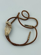 Vintage Bolo Tie Western Cowboy Southwest Natural Rock Stone rusty brown picture