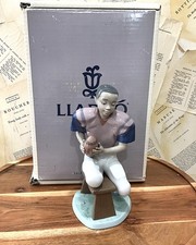 Vintage Lladro Football StaR Nino Negrito Rugby #6135 Black Legacy MINT /BOX picture