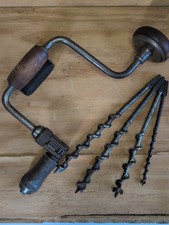 Vintage Millers Falls No. 1710 Ratchet Brace Drill 4 Greenlee / Irwin Auger Bits picture