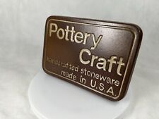 Vintage Pottery Craft Dealer Sign Dark Brown MCM MINT From Compton, California picture