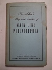 1950s-60s MAIN LINE PHILADELPHIA Franklin s MAP PA picture