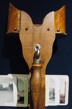 Underwood Perfecscope Stereoscope 3D Viewer w/Stereographic Cards~Antique 1880's picture