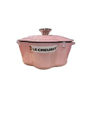 Le Creuset Chiffon Pink Flower Deep Cocotte dutch oven 20CM New in Box. picture
