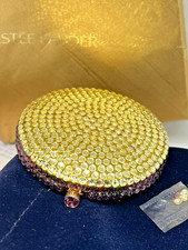 MIB- Estee Lauder 2004 GOLDEN HALO Compact -Japan - Extra Crystals -Origami Wrap picture
