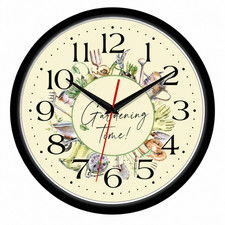 Gardening Time 10 Inch Wall Clock Garden Tools Gardener Gift Home Decor | Quartz picture