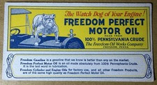 Freedom Oil Works Ink Blotter Pennsylvania Antique Advertising Gas Sign Ad Rare picture