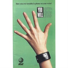 AT&T Installed Phone on Your Wrist 1994 1990s  Vintage Print Ad picture