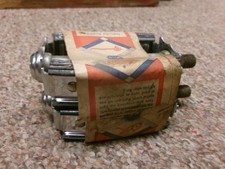 NOS 1950's VINTAGE WALD TRIPLE REFLECTOR BOW PEDALS PAIR ORIGINALS L@@K picture