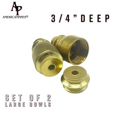 A Set of INHALE®️2 Pcs Brass-plated Large Bowls And Caps picture