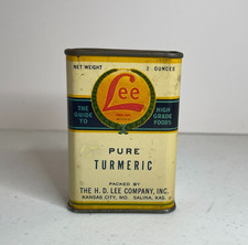 Rare H.D. HD Lee Mercantile Spice Tin Turmeric Salina KS Kansas City MO picture