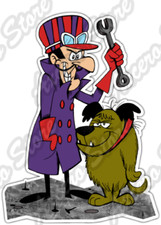 Dick Dastardly Muttley Dog Funny Cartoon Car Bumper Vinyl Sticker Decal 4