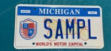 U PICK Vintage RARE Unissued & Sample Collectable Michigan License Plates picture