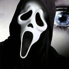 Scream Ghost face Mask Adult Full Head - Classic Horror Costume Prop picture