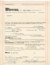 1931 Woodstown NJ Salem Mortgage Document - Henry Hughes to John Deere Company picture