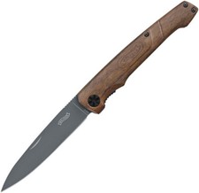 Walther BWK-1 Linerlock Walnut w/Leather Sheath picture
