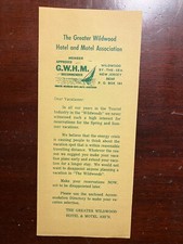 The Greater Wildwood Hotel Motel Association Vacationer New Jersey NJ Vtg Flier picture