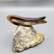 Connemara Marble Irish Horn Fish Gerard Hand Carved Stone Sculpture picture