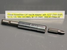 Hex Bit Adapter & No. 2 Phillips for Yankee Stanley North Bros 130 30 68-130  picture