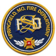 Vintage 1980s Springfield MO Fire Department Patch SFD Maltese Cross Sew-On 3.5