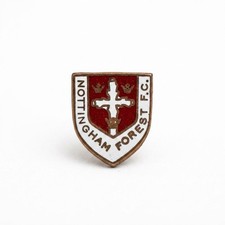 Vintage Nottingham Forest FC Enamel Supporters Badge Pre-1974 Crest - 1 Piece picture