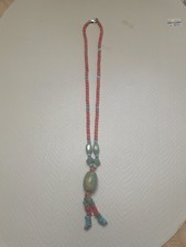 Vtg Native American Styles Multi Color Stones Necklace Pre Owned Condition A2 picture