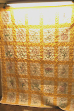 Q#17, Vintage Quilt, Machine Quilted, Embroidered Fruit, 1980's, 72 X 84 in. picture