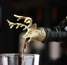 Stag/Elk/Deer Head Wine Pourer Bottle Stopper Decanter Pour Spout Bar Ware Tools picture