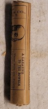 ANTIQUE DR. KILMER'S PURILLA PILLS w ORIGINAL COLORFUL LABEL GREAT GRAPHICS picture