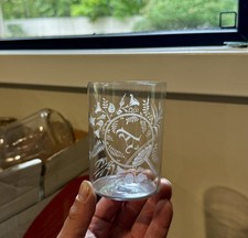 Early Acid Etched Pre-Pro Era Beer Glass A In Fan Logo 1890s Era Very Nice One picture