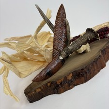 Arrow Head Spear Point Mule Deer Antler Knife Office Cabin Home Display Grady B picture