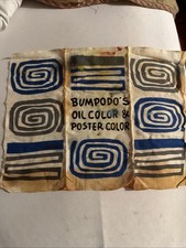 Vintage Bumpodo’s Japanese Advertising Banner Jimbocho Art Cotton Boro Textile  picture