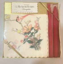 Baumgarten's Box Rice Paper Silk Effect Napkins 20 Luncheon Napkins With Candles picture