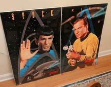 Vintage 1996 Star Trek Spock Poster  and Captain Kirk Poster picture