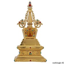 7inch Exquisitely Carved Tibetan Buddhism Stupa Instrument Decoration Collect picture