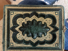 Antique Victorian Gem Tintype Gilt Leather Photo Album picture