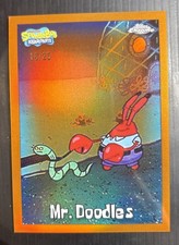 2025 Topps Chrome Spongebob SquarePants Mr. Doodles Orange Refractor /25 picture